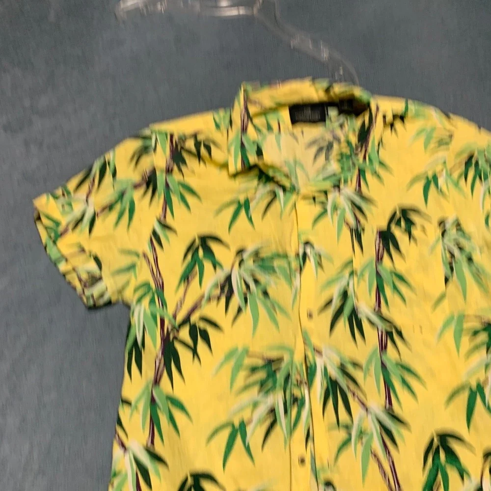 Scotch & Soda Shirt Mens XL Multicolor Tropical Leaf Chest Pocket Summer Beach